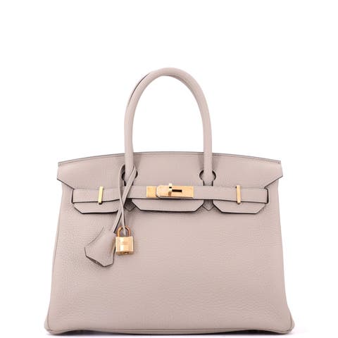 Birkin Handbag Grey Togo with Rose Gold Hardware 30