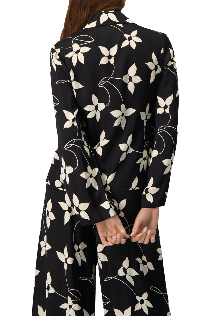 IVONNE Long Sleeve Printed Shirt Blouse, Alternate, color, Black