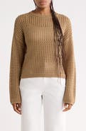 Vince Crochet Cotton Crewneck Sweater