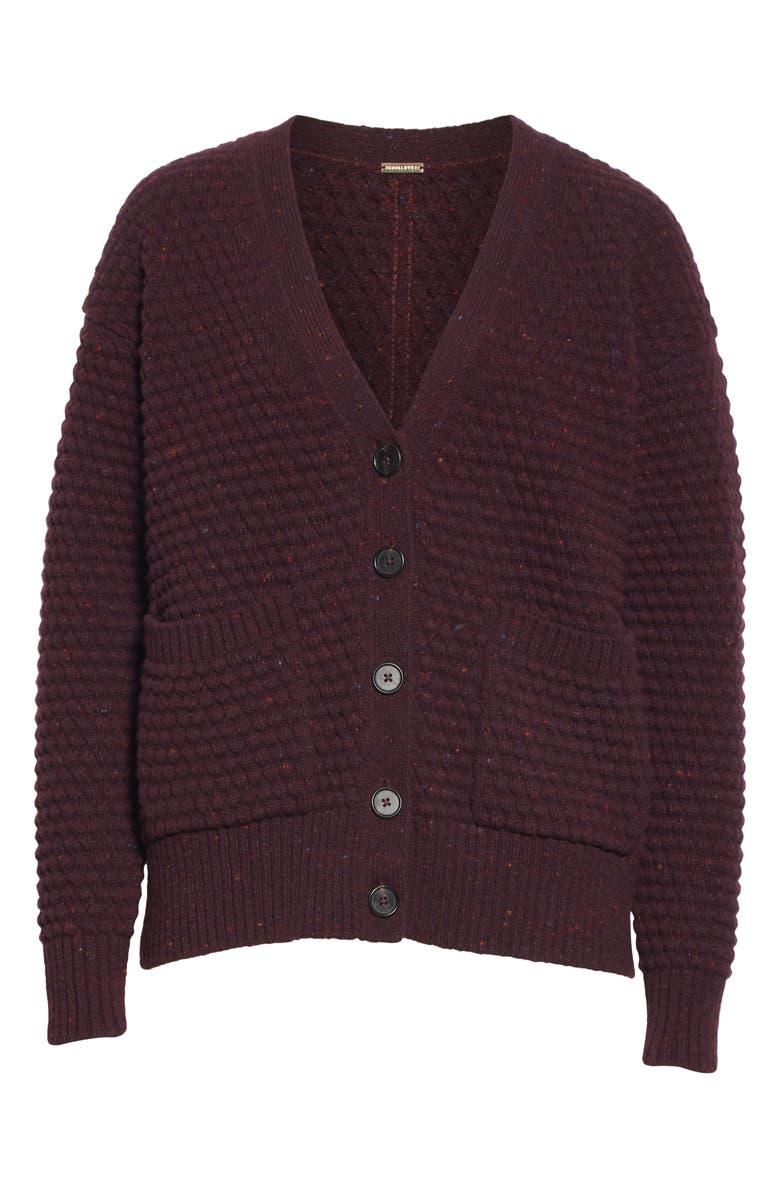 Adam Lippes Marled Wool & Cashmere Crop Cardigan, Alternate, color, 