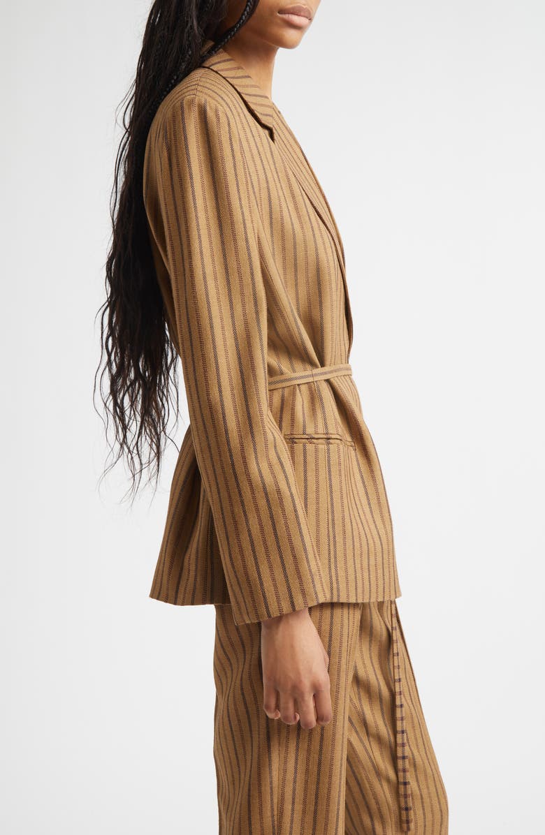 EENK Layered Belted Jacket, Alternate, color, Beige Virgin Wool Blend