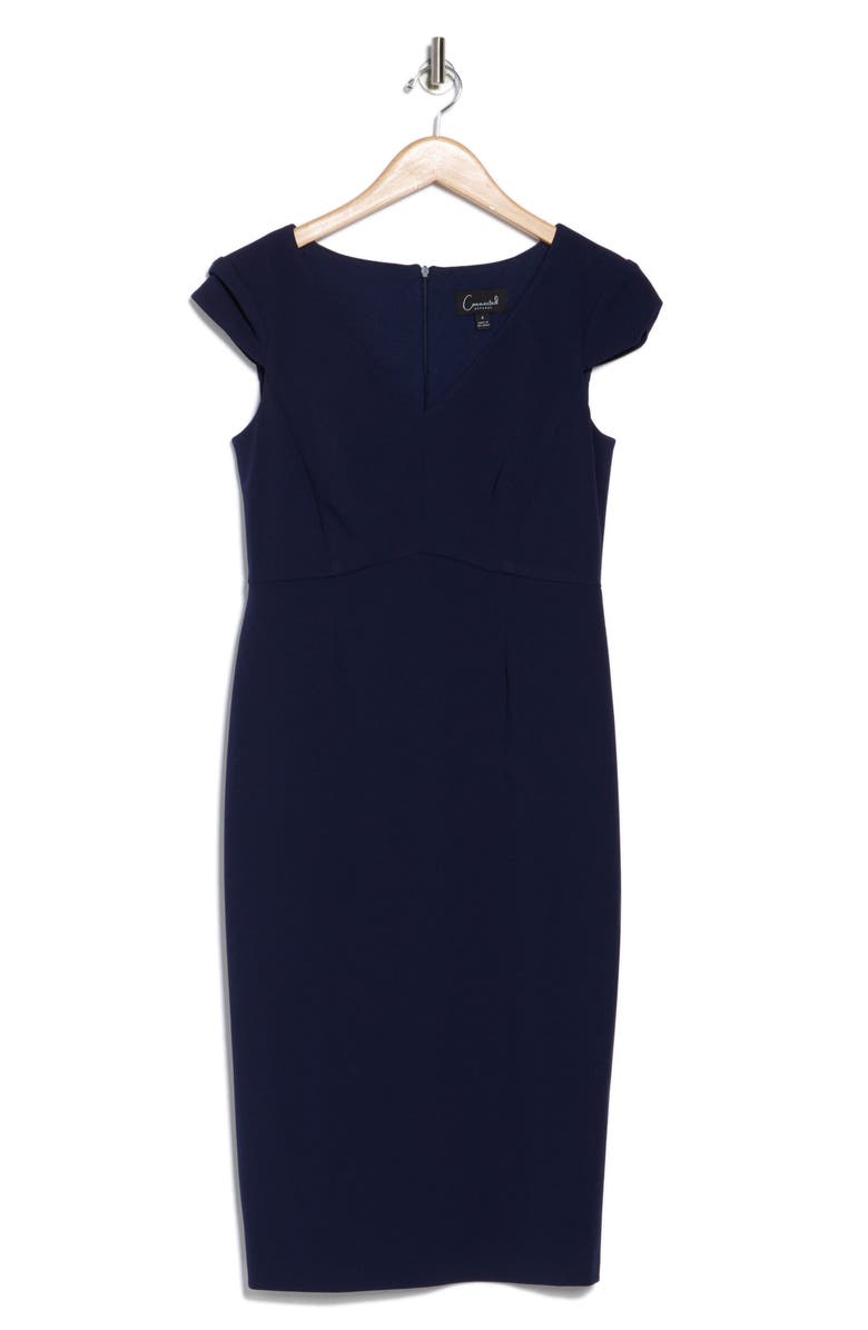 Connected Apparel Cap Sleeve Sheath Dress, Alternate, color,