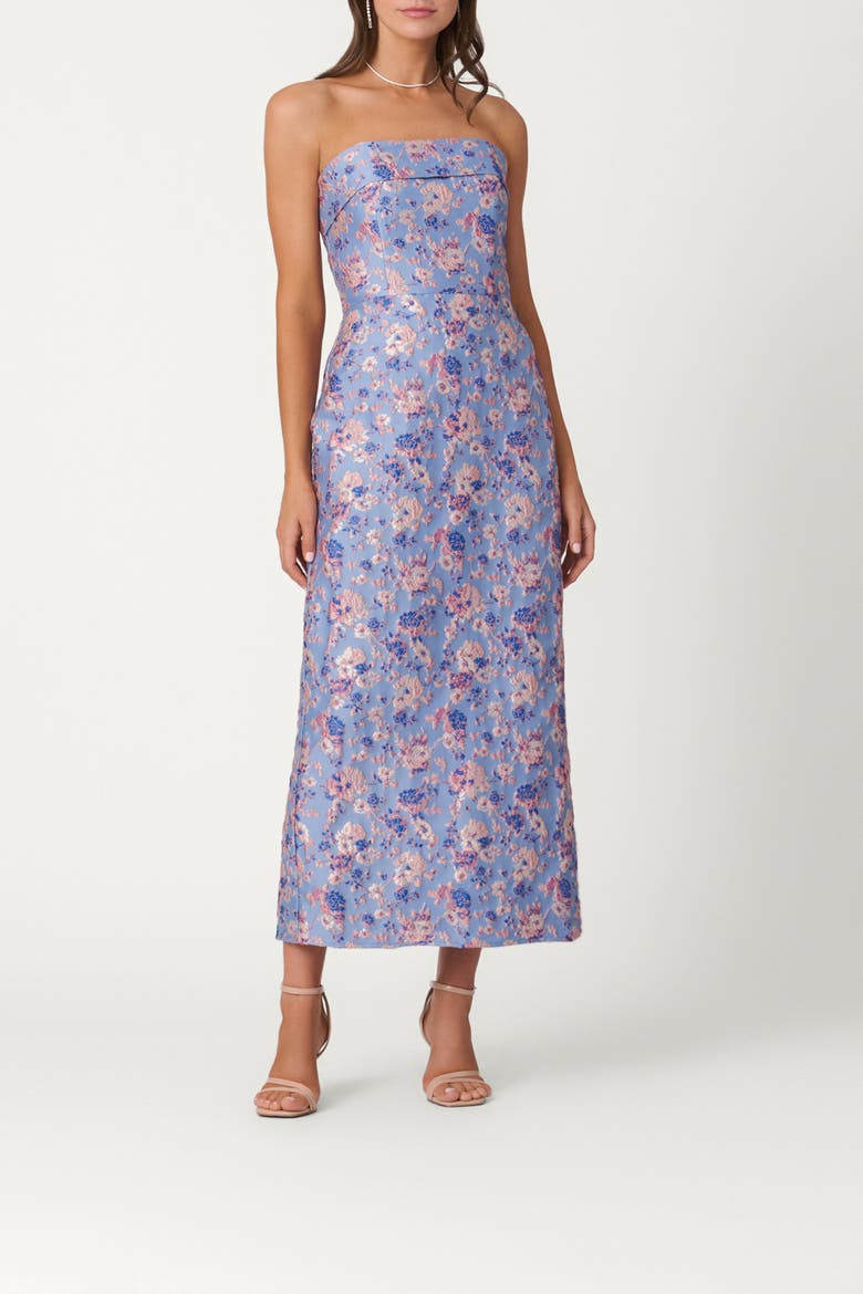 Midnight Jacquard Callie Dress, Main, color, Lilac Multi