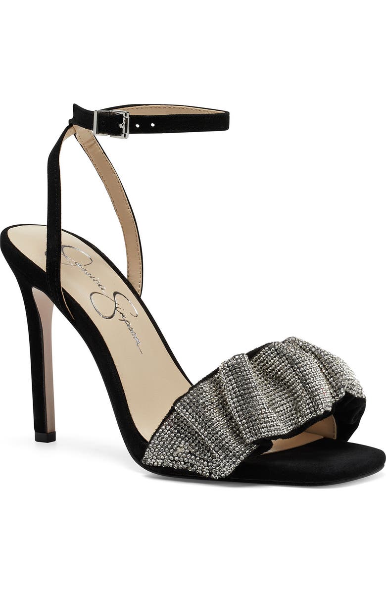 Jessica Simpson Owina Ruched Crystal Strap Sandal, Main, color,