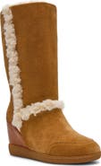 Steve Madden Woodside Faux Shearling Wedge Boot