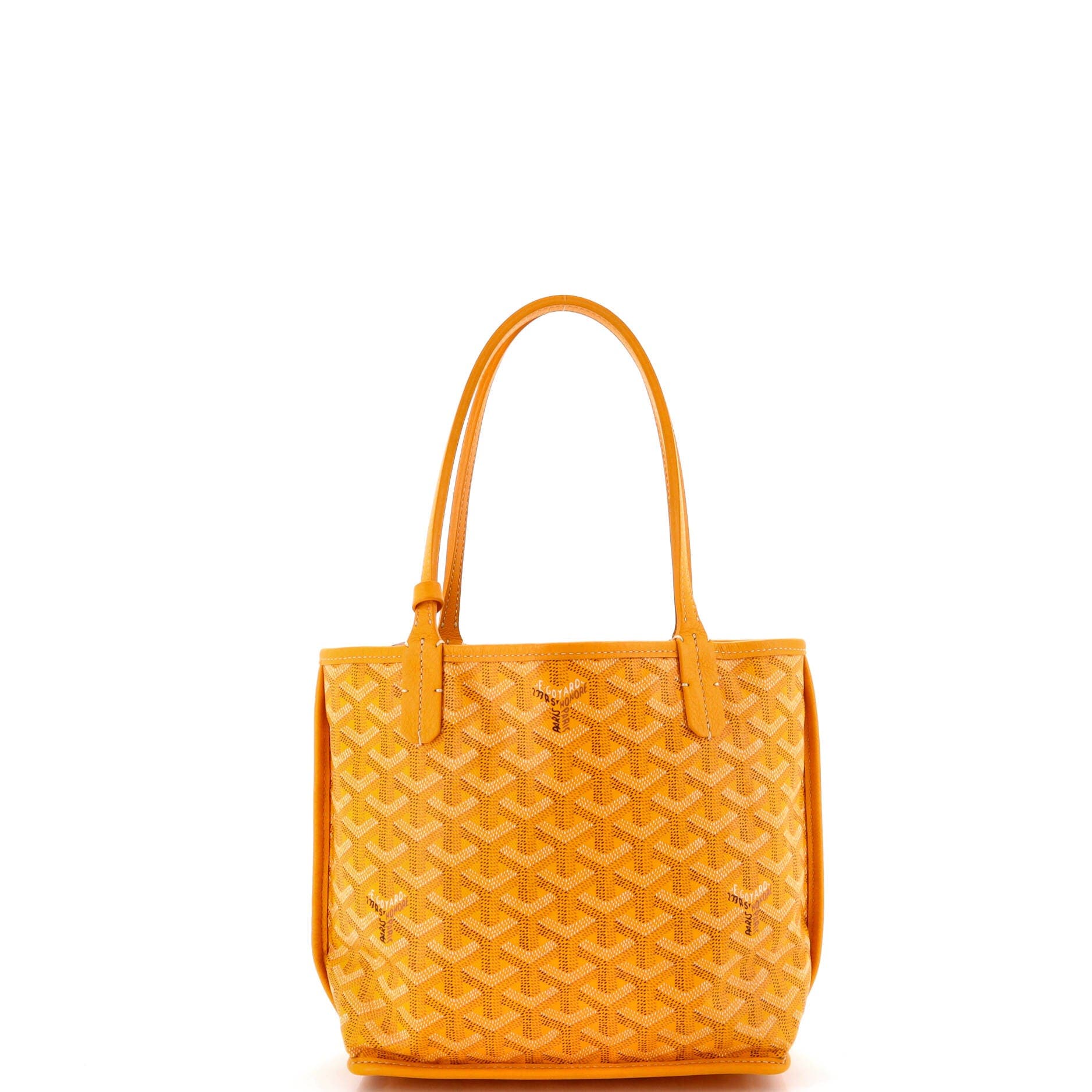 Pre-Owned Goyard Anjou Reversible Tote Coated Canvas Mini, Alternate, color, Orange