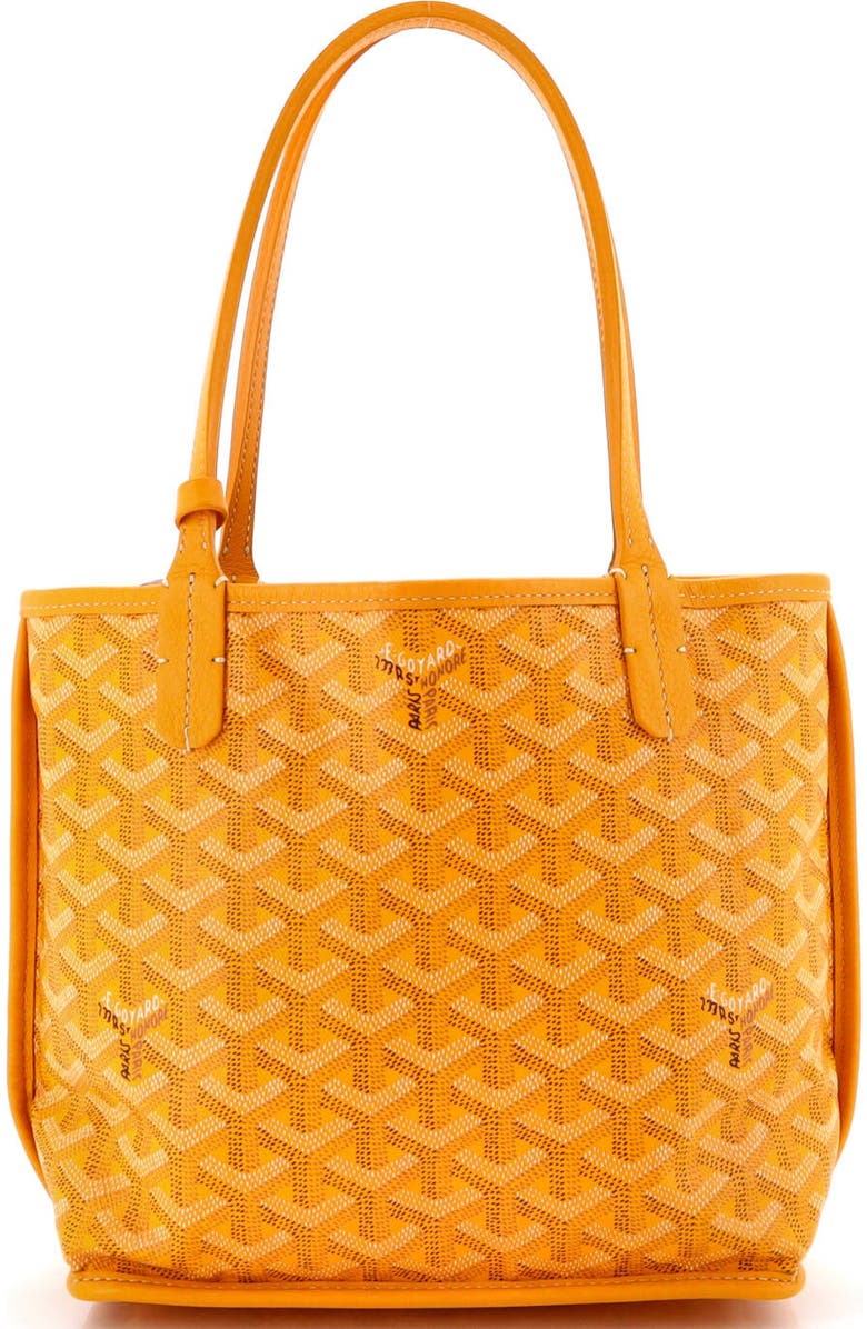 Pre-Owned Goyard Anjou Reversible Tote Coated Canvas Mini, Alternate, color, Orange