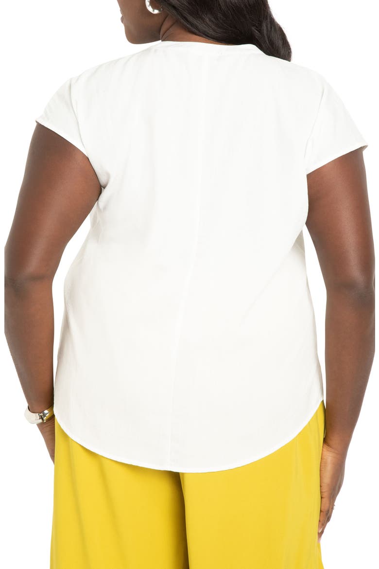 Split Neck Blouse, Alternate, color, SOFT WHITE
