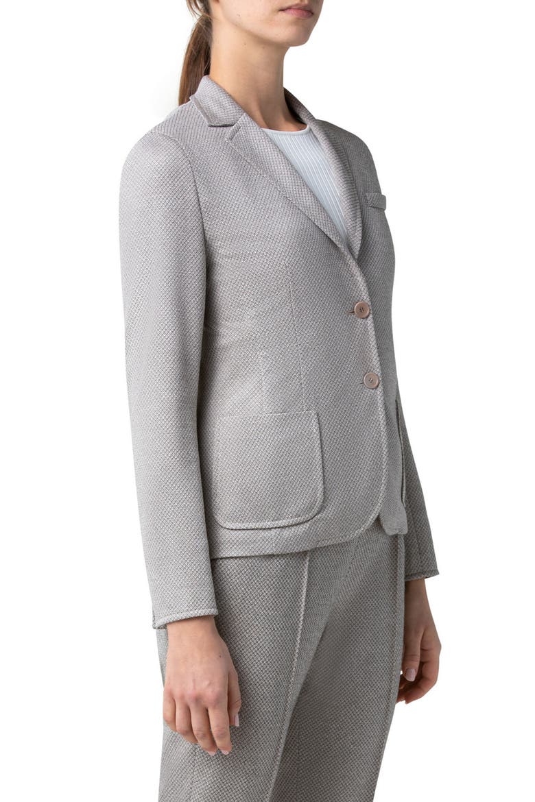 Tricot Blazer, Alternate, color, LIGHT TAUPE-SUNSHINE POP