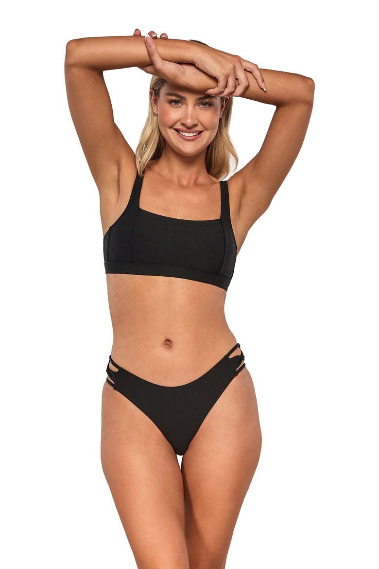 Paige Bikini Swimsuit Top, Main, color, Black