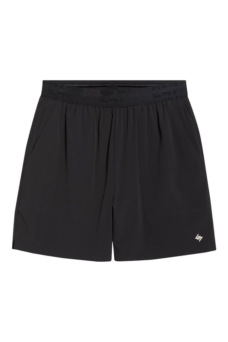 Fused Stretch Shorts, Alternate, color, BLACK