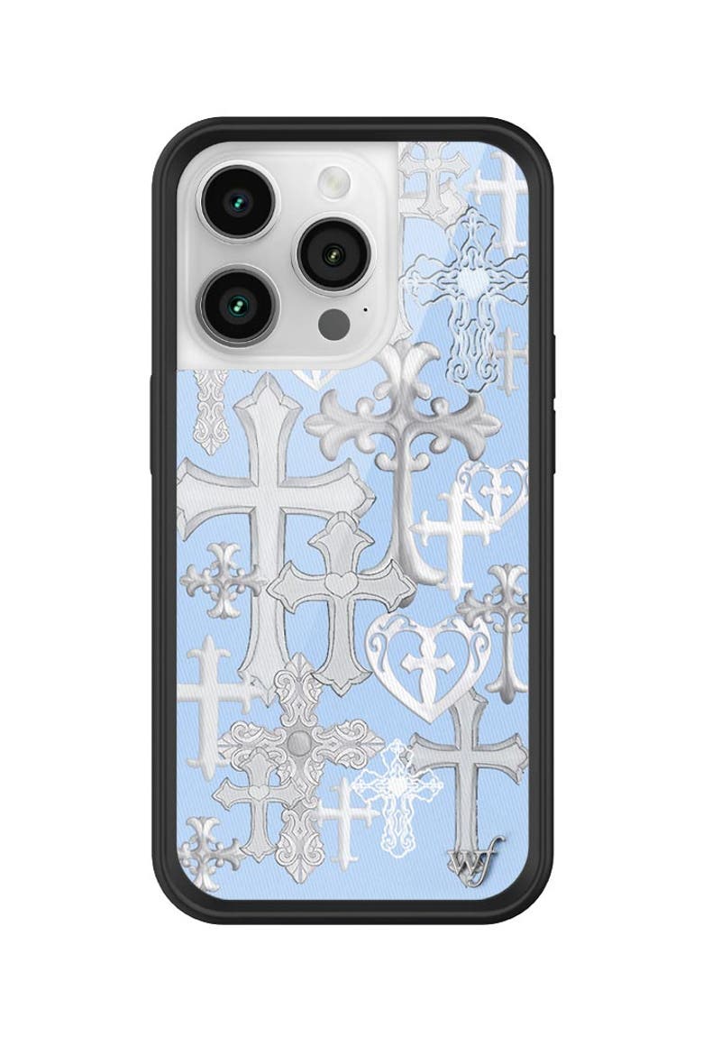 Cross Girl iPhone Case, Main, color, Blue