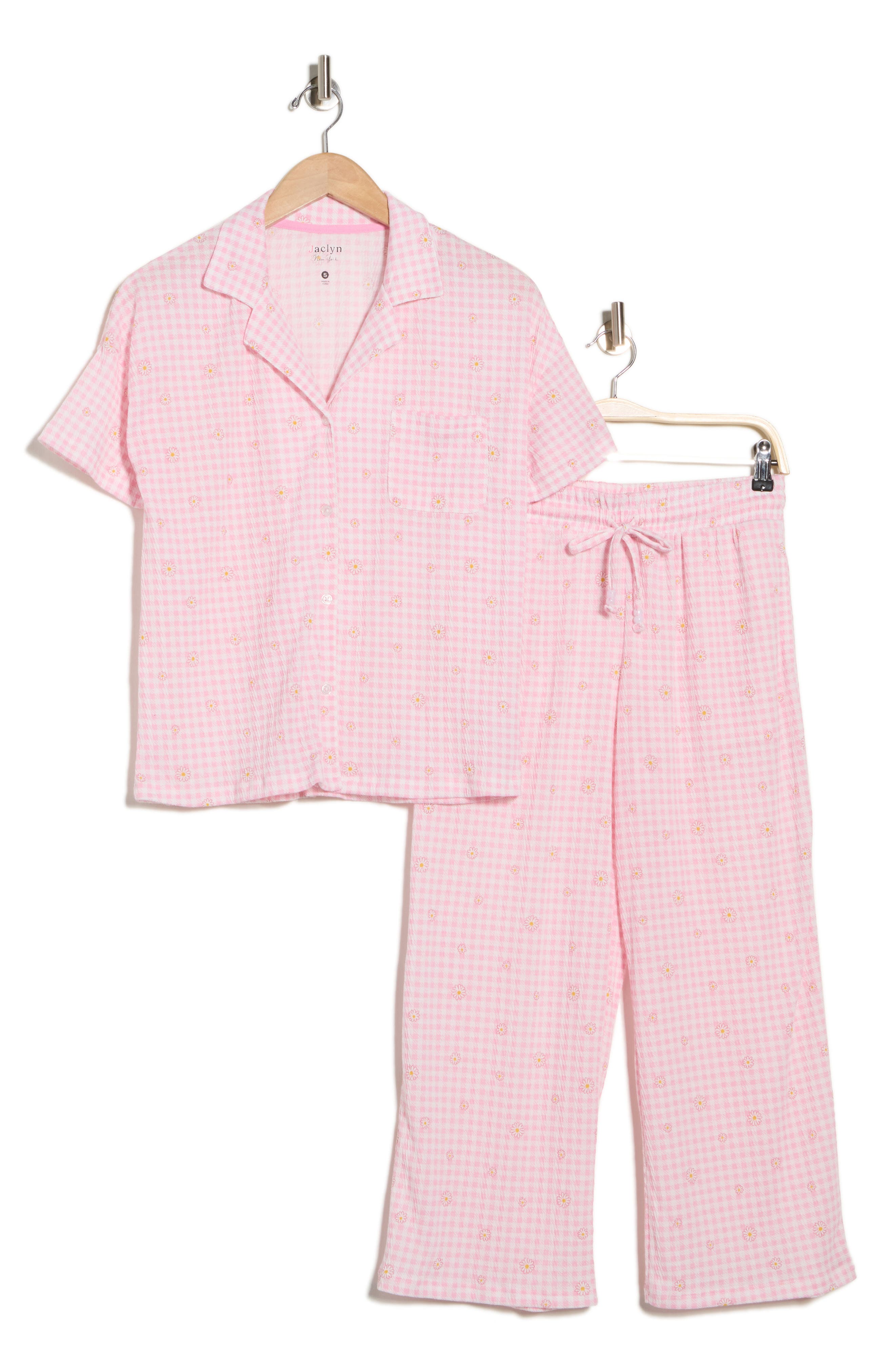 JACLYN Short Sleeve Top & Crop Pants Pajamas