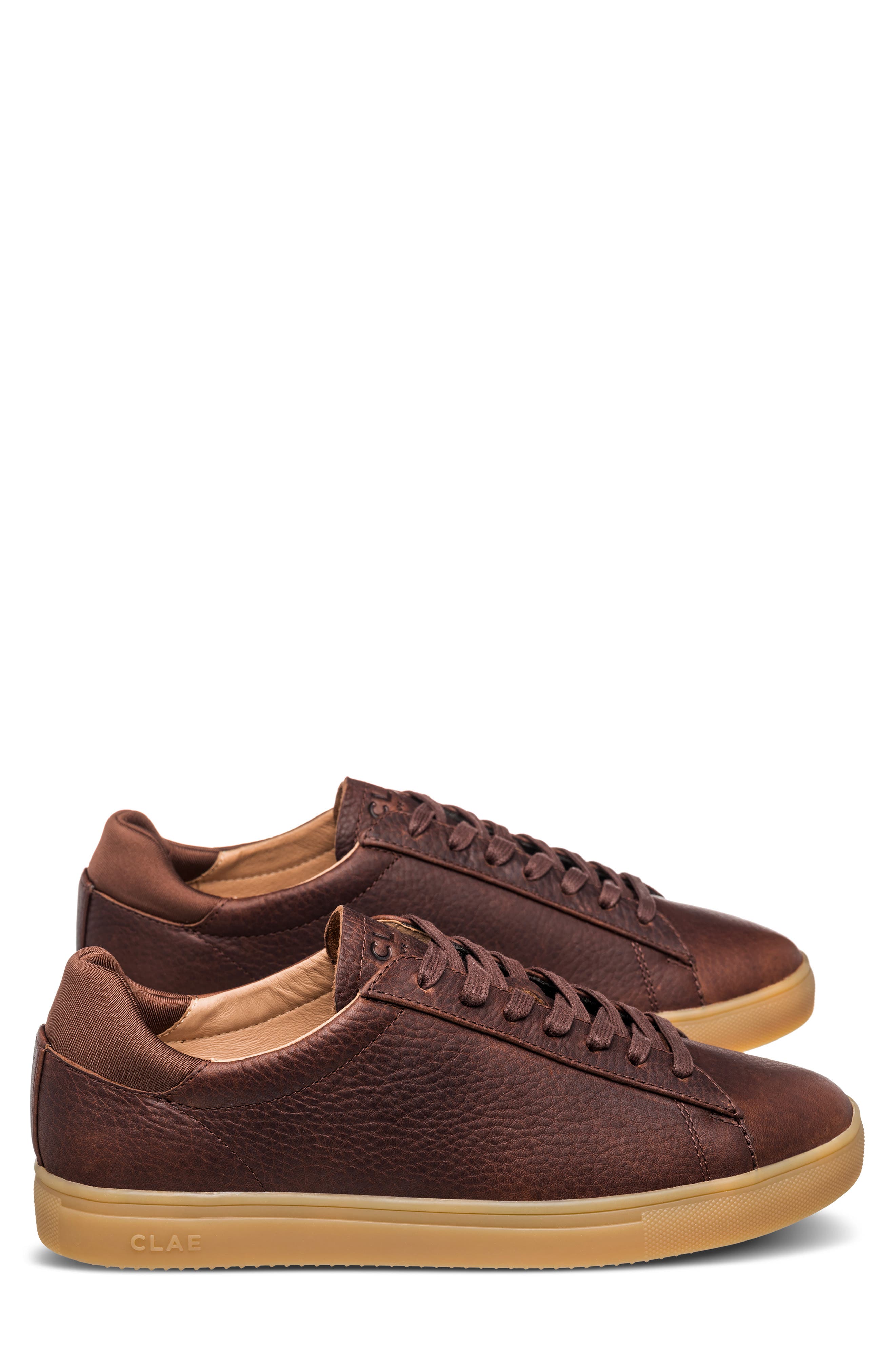 CLAE Bradley Sneaker, Alternate, color, Cocoa Leather Light Gum