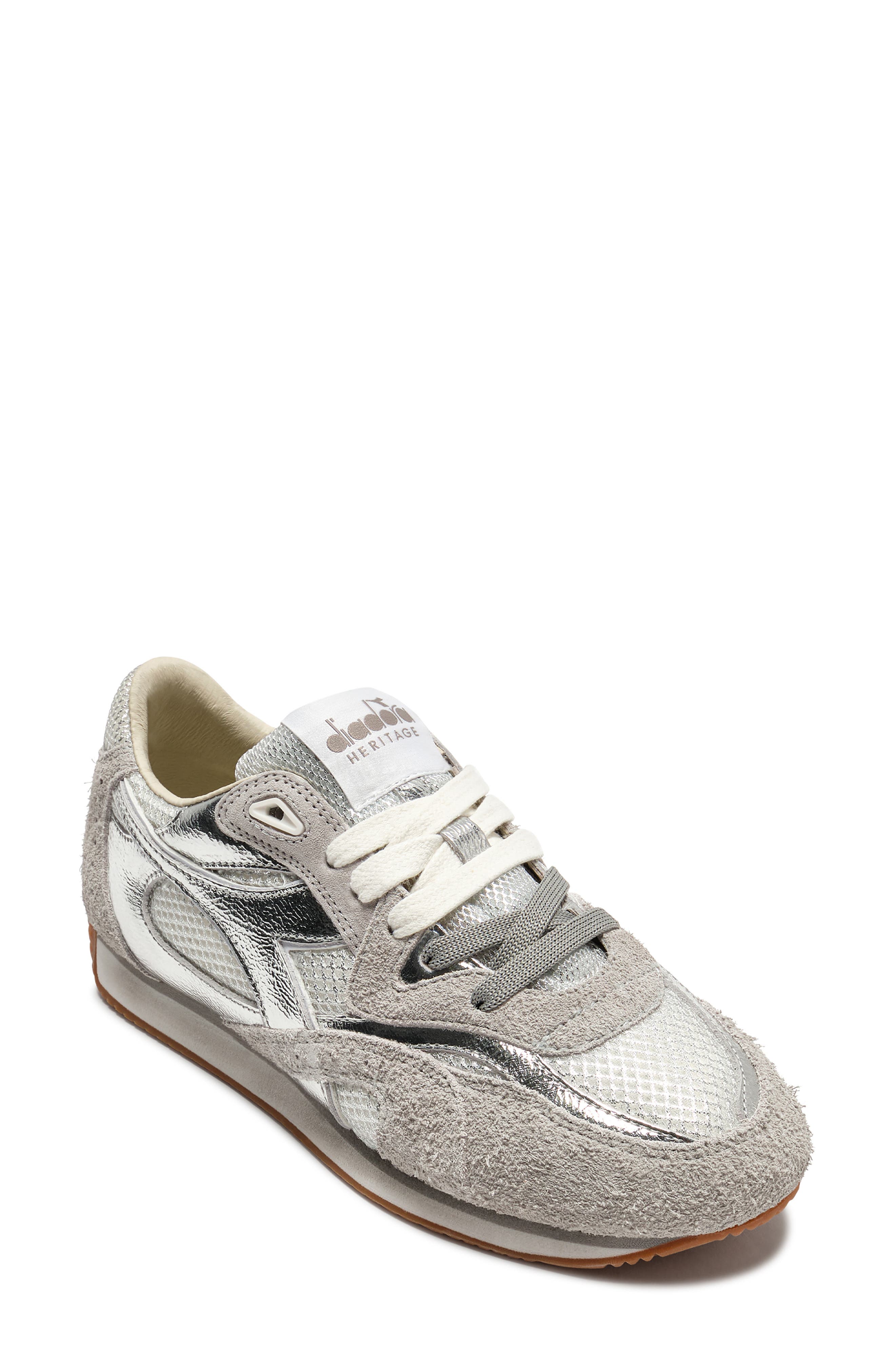 Diadora Equipe Revenge Iride Sneaker, Main, color, Silver Metalized