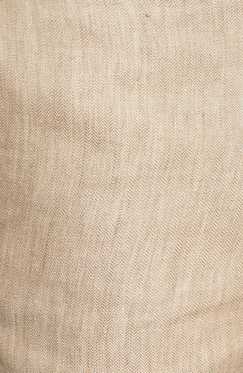 Bensol Herringbone Linen Trousers, Alternate, color, 