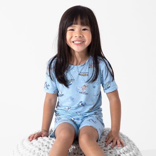 Bellabu Bear Shark School Kids 2-piece Short Sleeve & Shorts Pajama Set