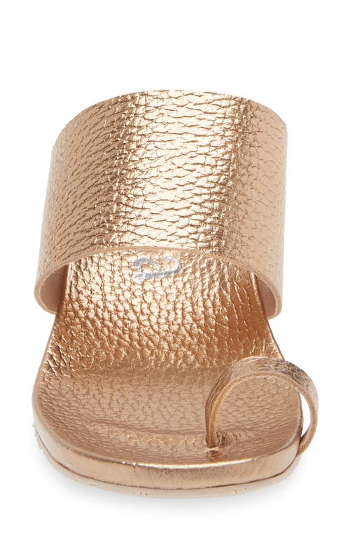 Pedro Garcia Weilis Wedge Slide Sandal In Cava Cervo Lame