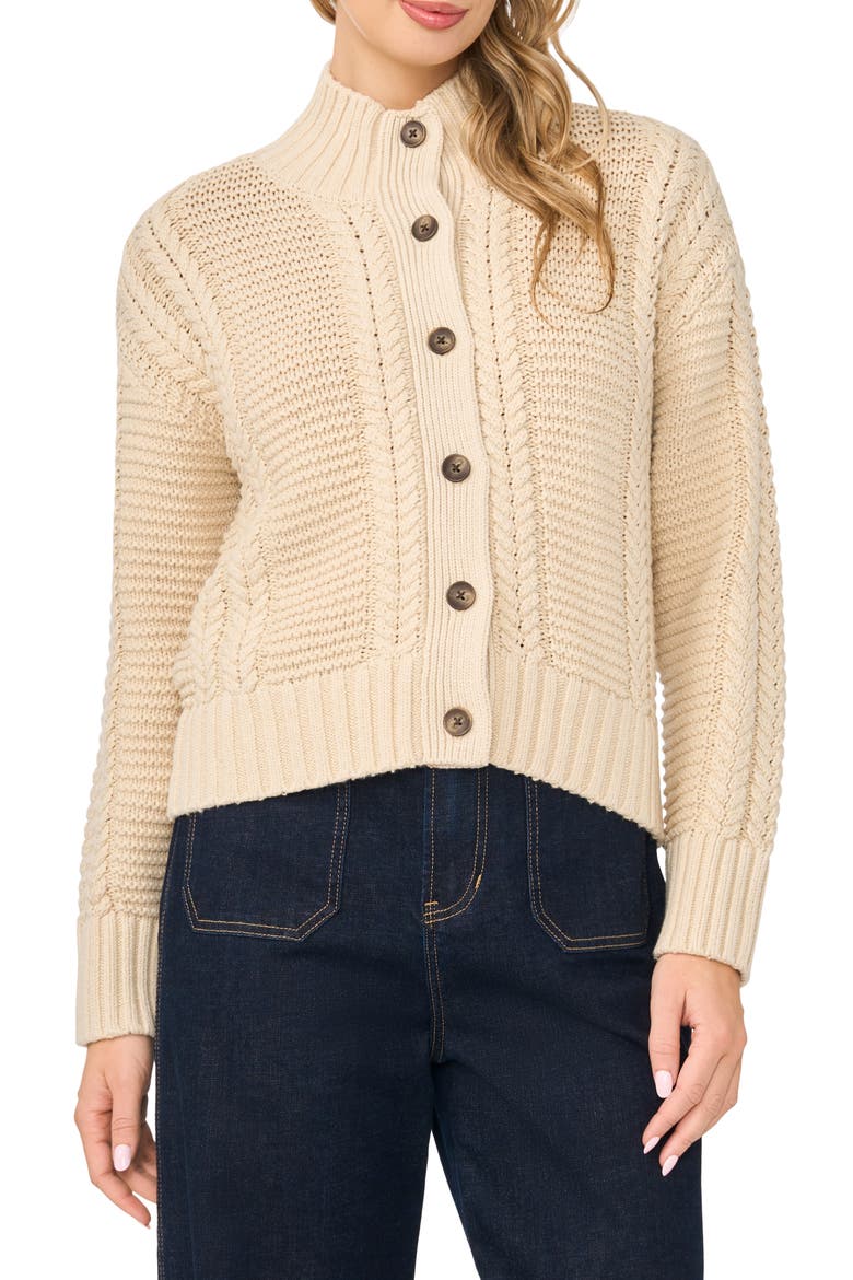 Chunky Cardigan, Main, color, CHAMPAGNE CREAM