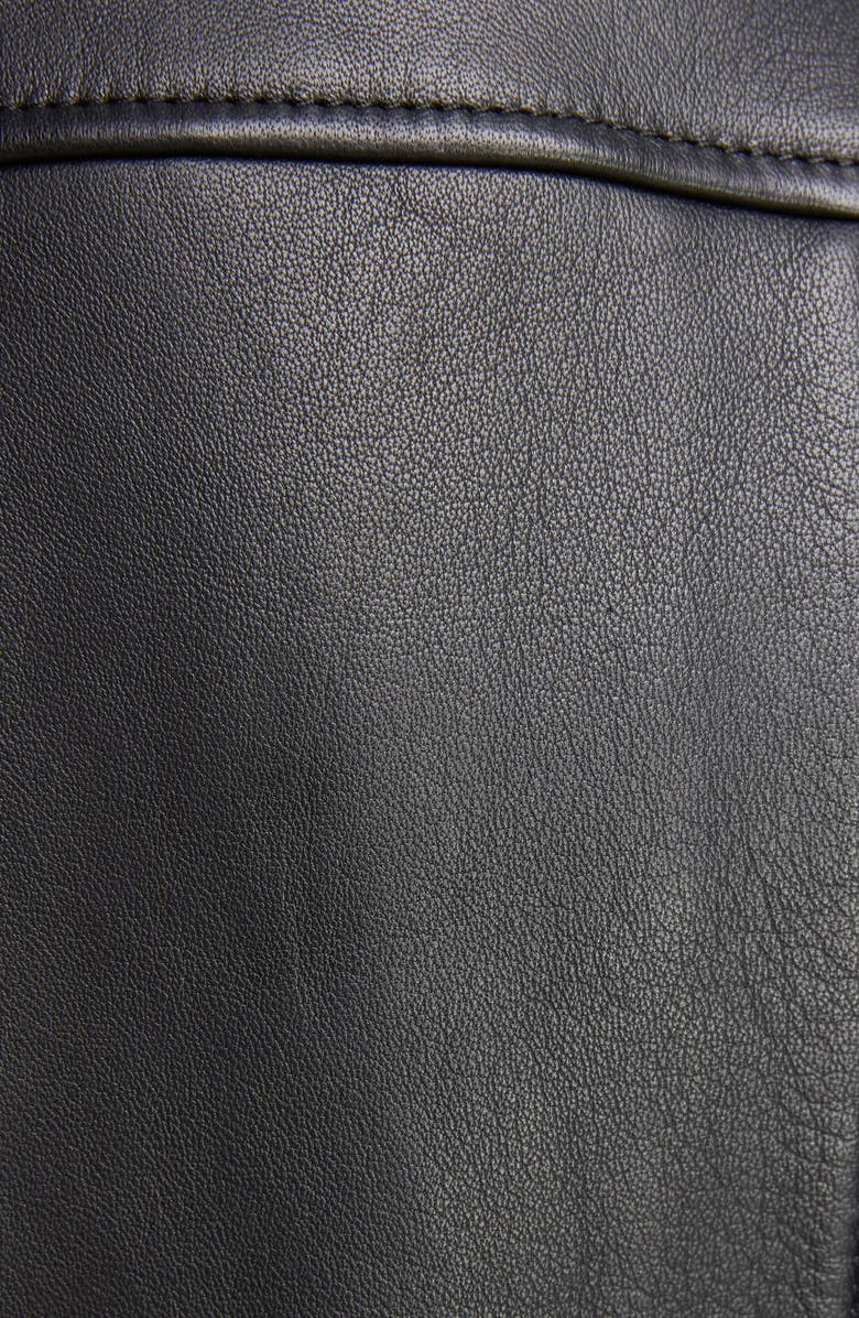 Acne Studios Mock Core Leather Moto Jacket, Alternate, color,