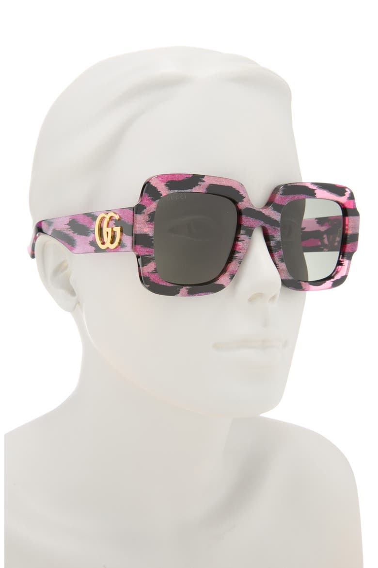 50mm Square Sunglasses, Alternate, color, BLACK BLACK GREY