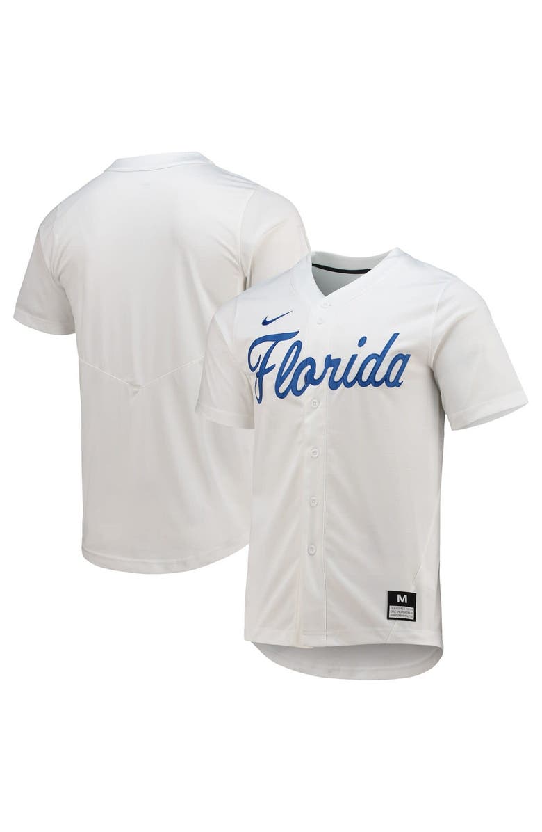 Nike Men's Nike White Florida Gators Replica Baseball Jersey, Main, color, White