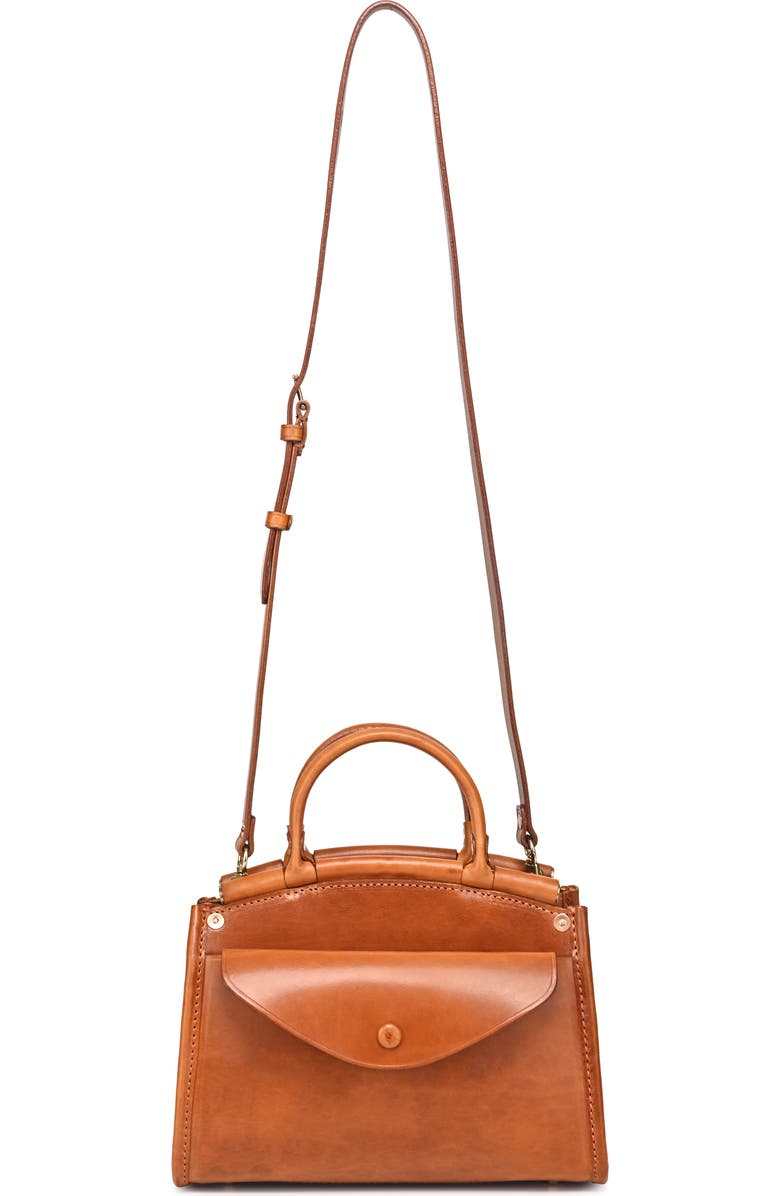 OLD TREND Laurel Genuine Leather Vintage Structured Satchel, Alternate, color, Caramel