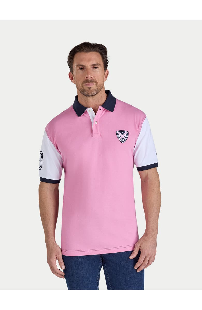 Raging Bull No.3 Cut & Sew Jersey Polo Shirt, Main, color, Pink