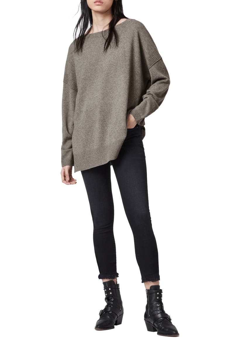 AllSaints Tara Cashmere & Wool Sweater, Alternate, color,