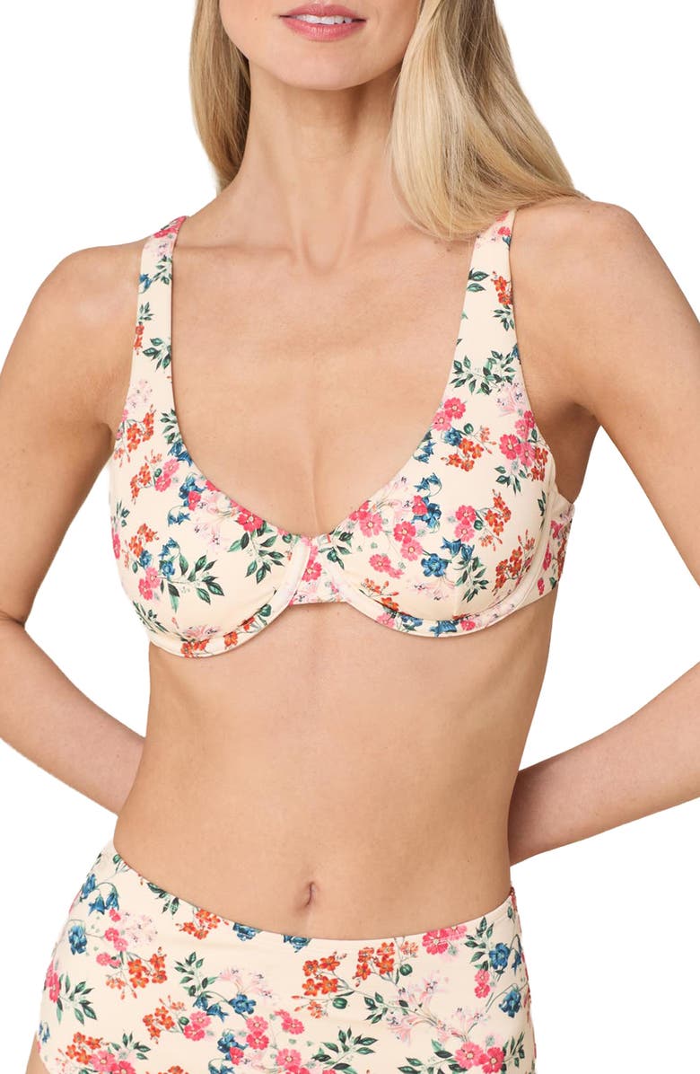 Andie Verda Underwire Bikini Top, Main, color, Riviera Floral