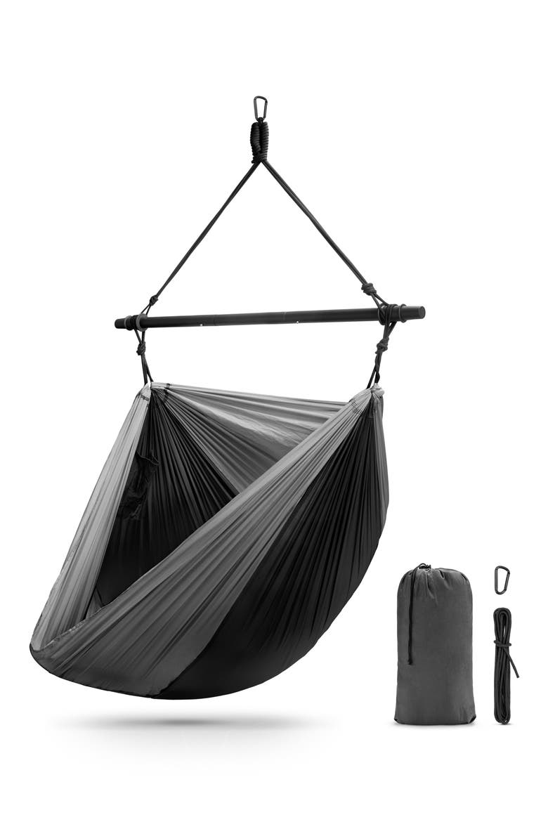 Hanging Outdoor Camping Chair, Alternate, color, BLACK