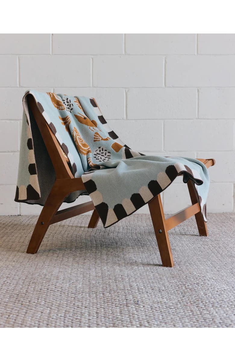 Biquette Le Bouquet Knit Throw Blanket, Alternate, color, Cocktail Hour