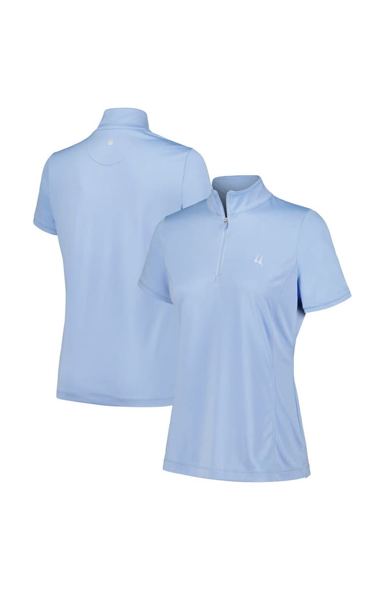 EPNY Women's EPNY Light Blue Churchill Downs Convertible Quarter-Zip Polo, Main, color, 