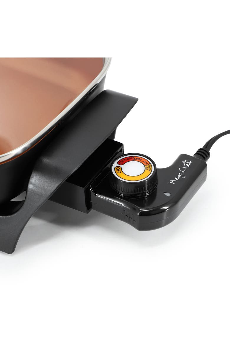 8 Inch Electric Skillet with Lid, Alternate, color, Black