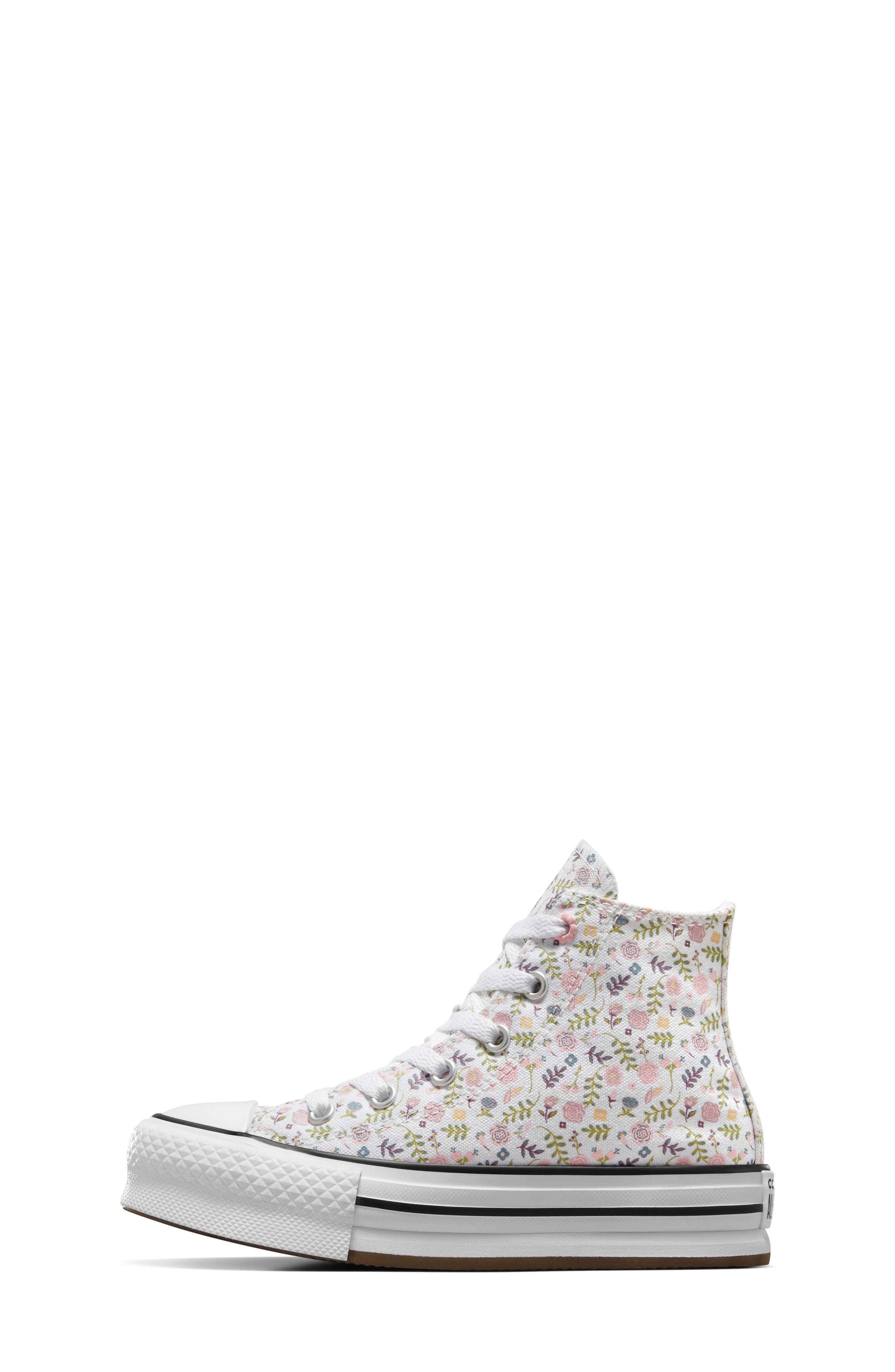 Converse Kids' Chuck Taylor<sup>®</sup> All Star<sup>®</sup> EVA Lift High Top Platform Sneaker, Alternate, color, White/Sunrise Pink