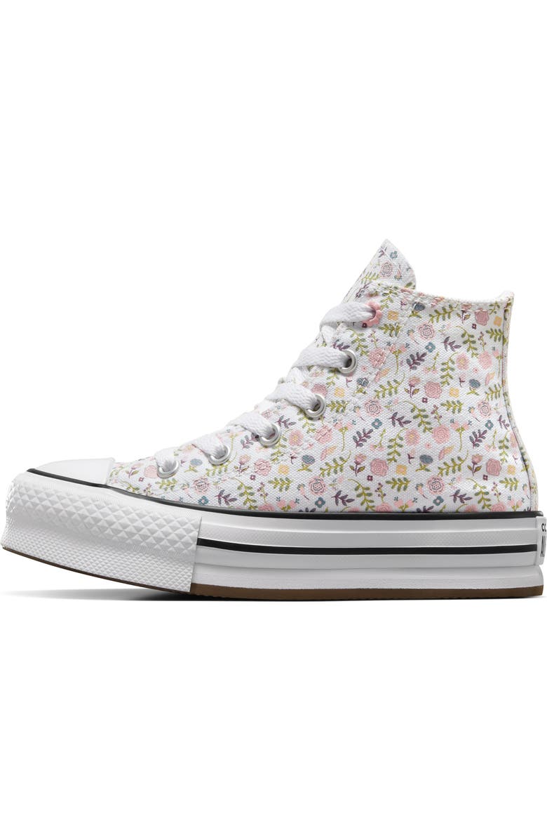 Converse Kids' Chuck Taylor<sup>®</sup> All Star<sup>®</sup> EVA Lift High Top Platform Sneaker, Alternate, color, White/Sunrise Pink