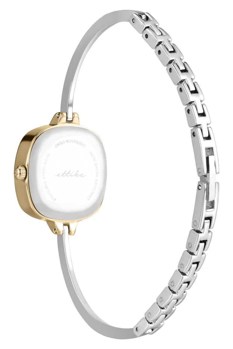 Square Case Slim Strap Watch, Alternate, color, SILVER / MIXED METAL