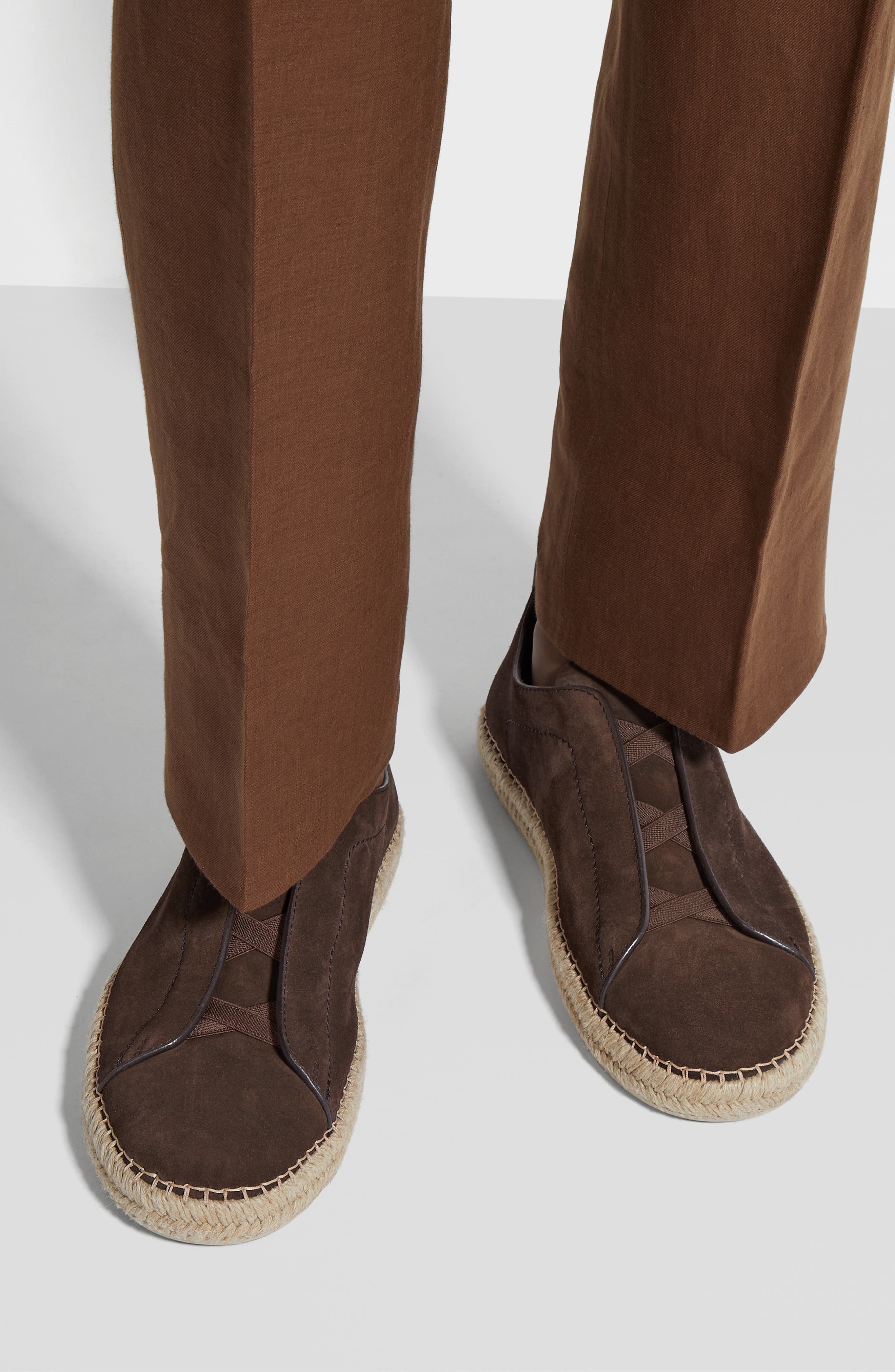 ZEGNA Triple Stitch Espadrille Slip-On Sneaker, Alternate, color, 