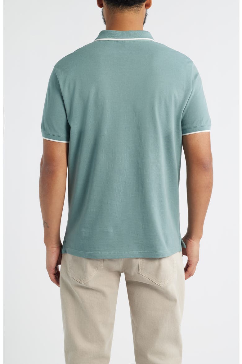 Piqué Johnny Collar Polo, Alternate, color, LIGHT BLUE
