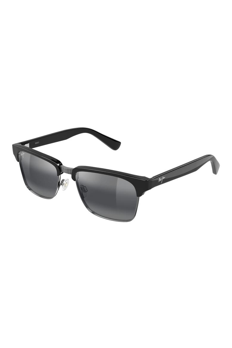 Kawika XL 58mm PolarizedPlus2® Rectangular Sunglasses, Alternate, color, BLACK