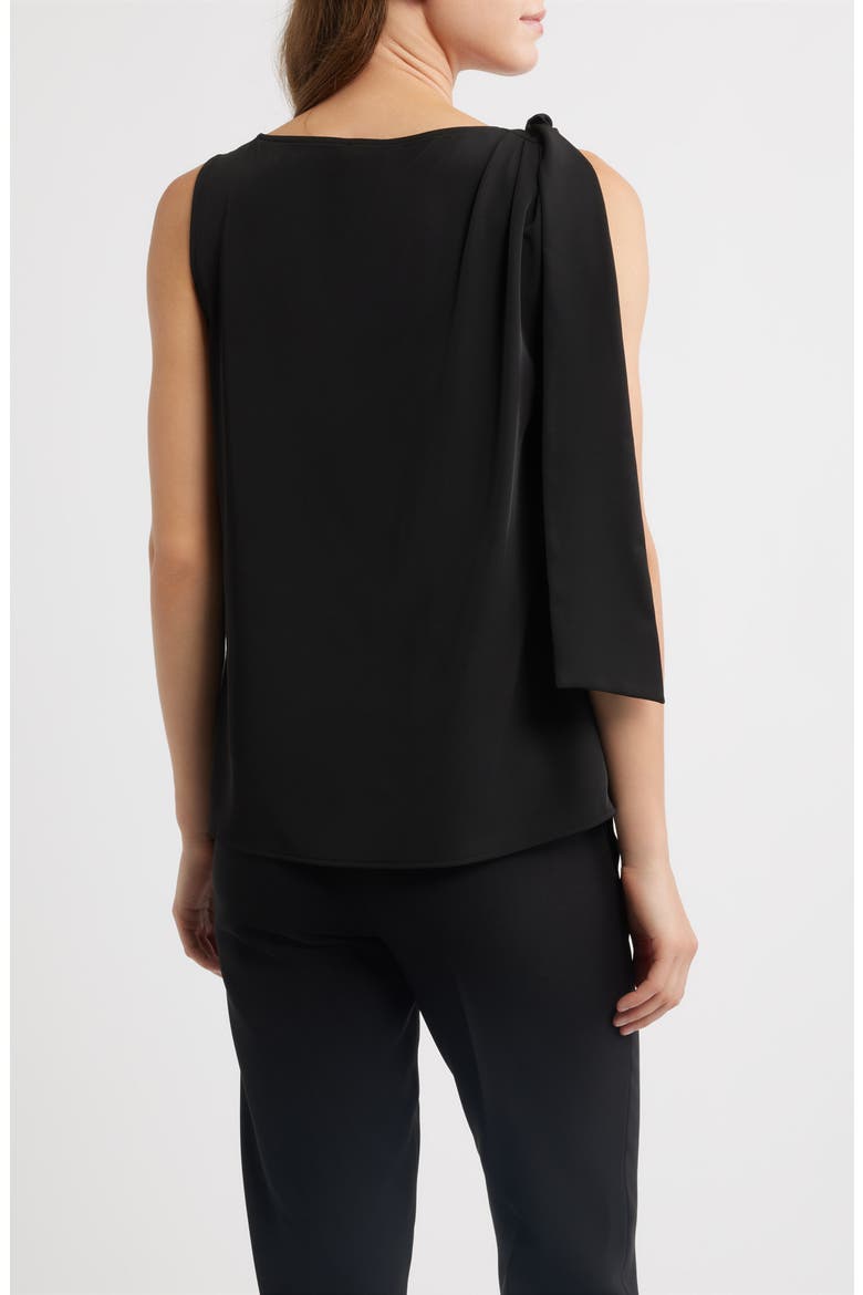Tie Shoulder Sleeveless Top, Alternate, color, ANNE BLACK