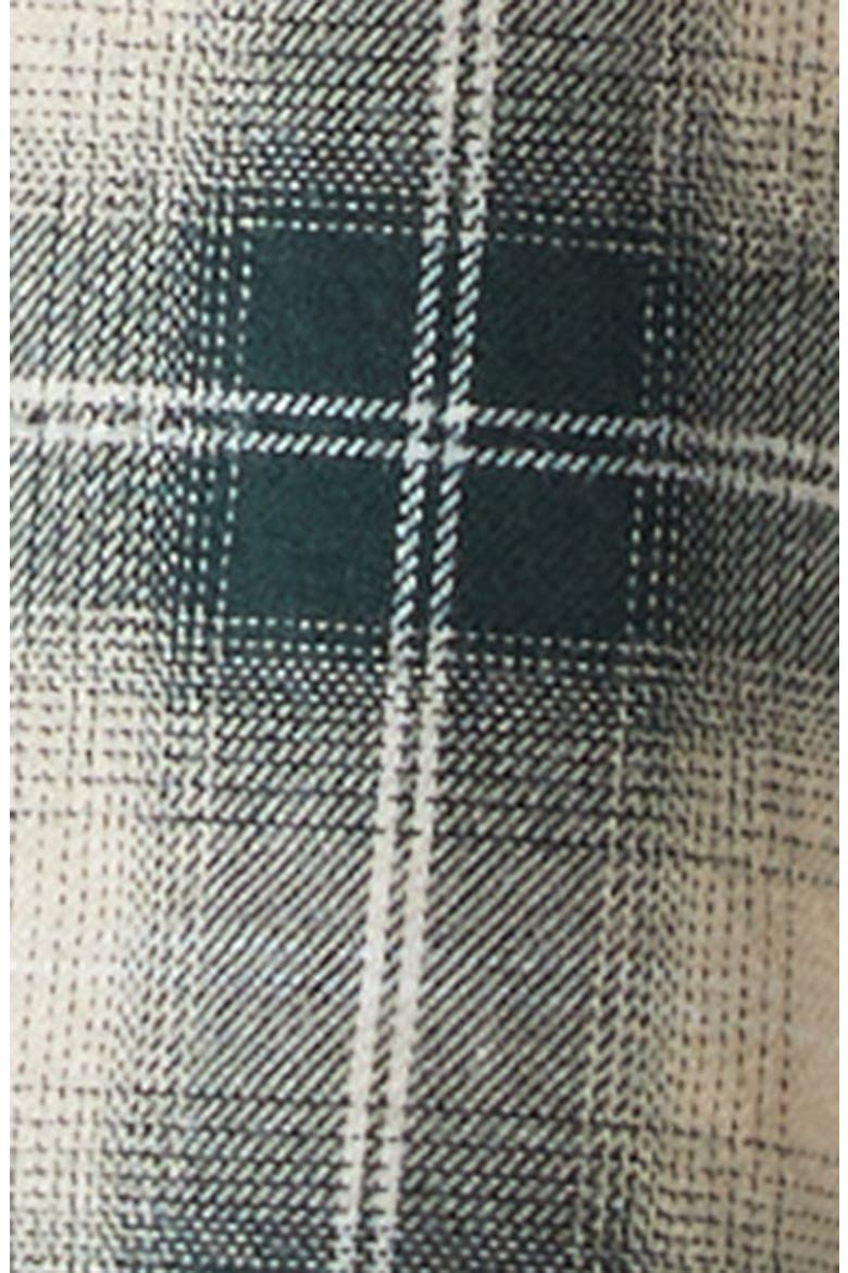 Shotgun Distressed Plaid Flannel Button-Up Shirt, Alternate, color, EVERGREEN