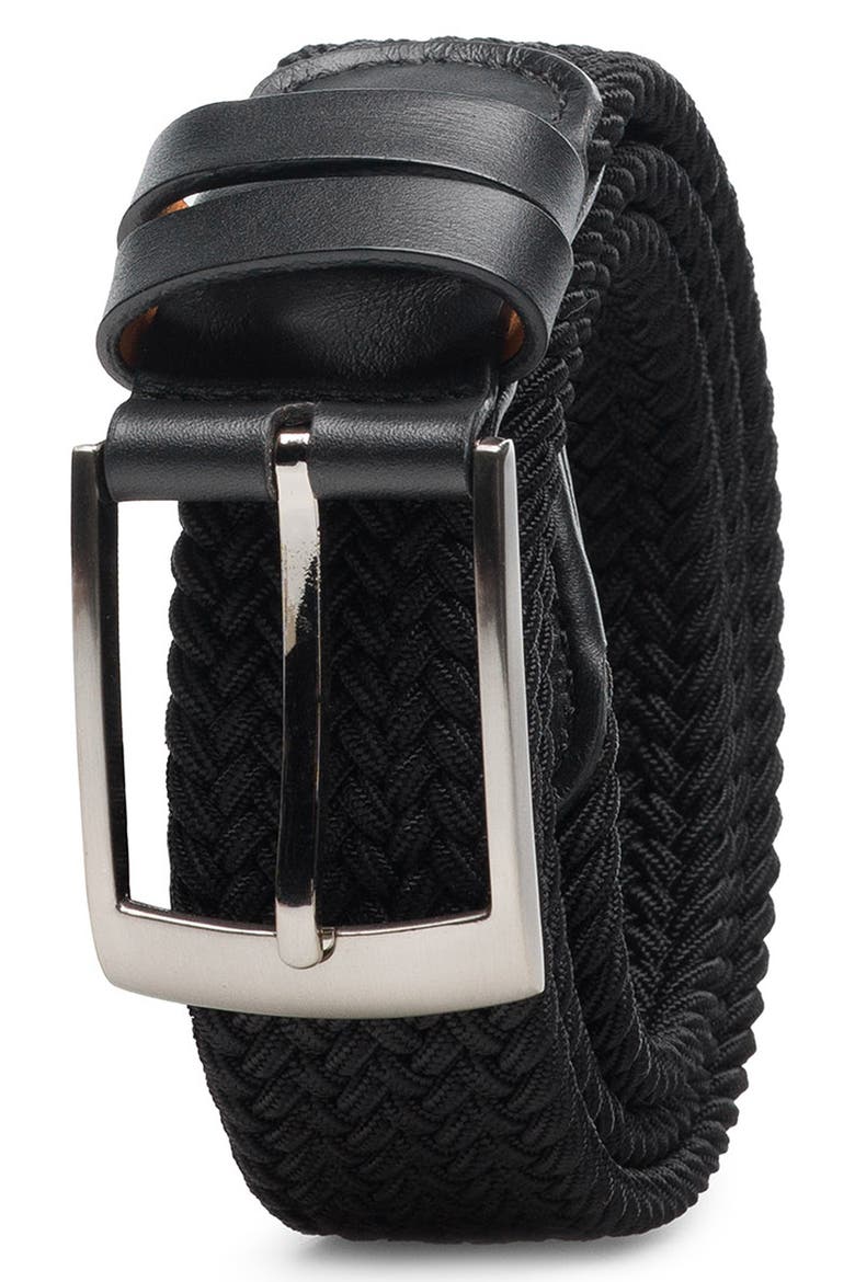 Nadal Braided Belt, Main, color, BLACK