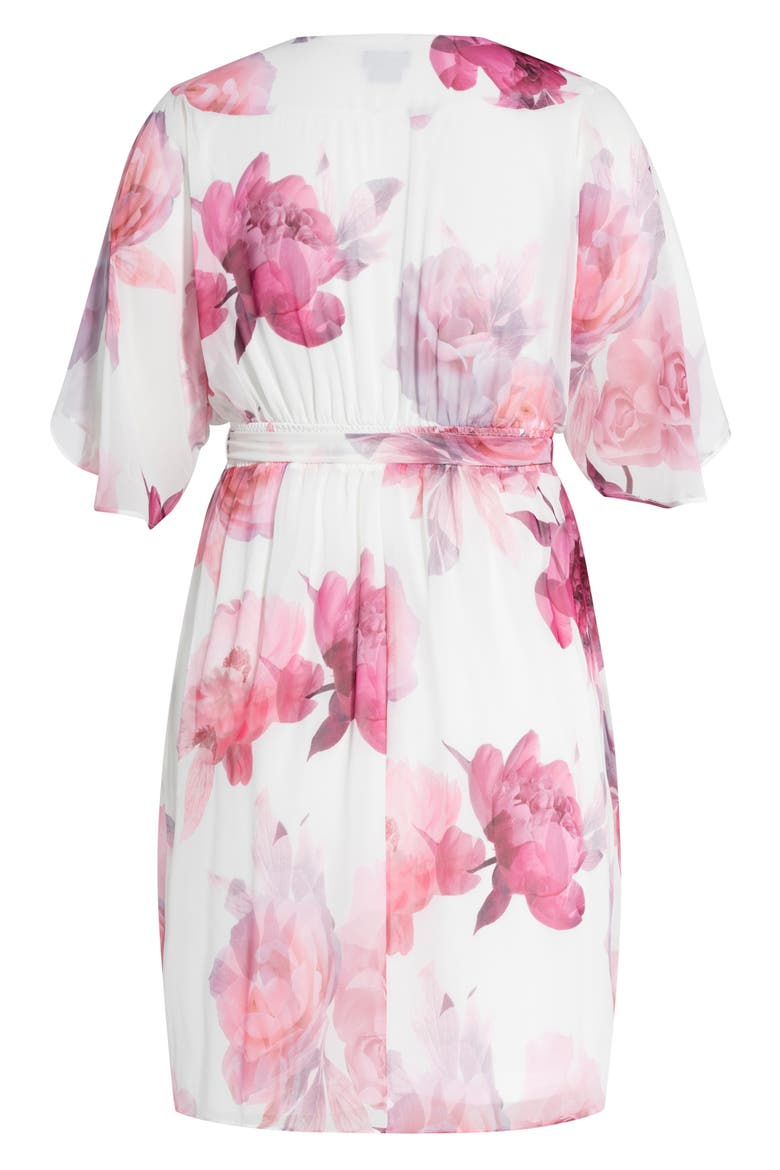 Bella Rosa Wrap Front Dress, Alternate, color, BELLA ROSA