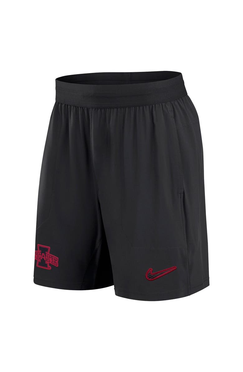 Nike Men's Nike Black Iowa State Cyclones 2024/25 Sideline Performance Woven Shorts, Alternate, color,