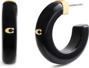 COACH Resin C Hoop Earrings