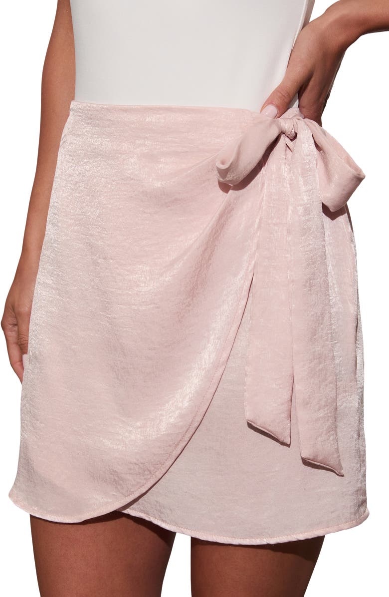 VICI Collection Dew Kissed Wrap Miniskirt, Alternate, color, 