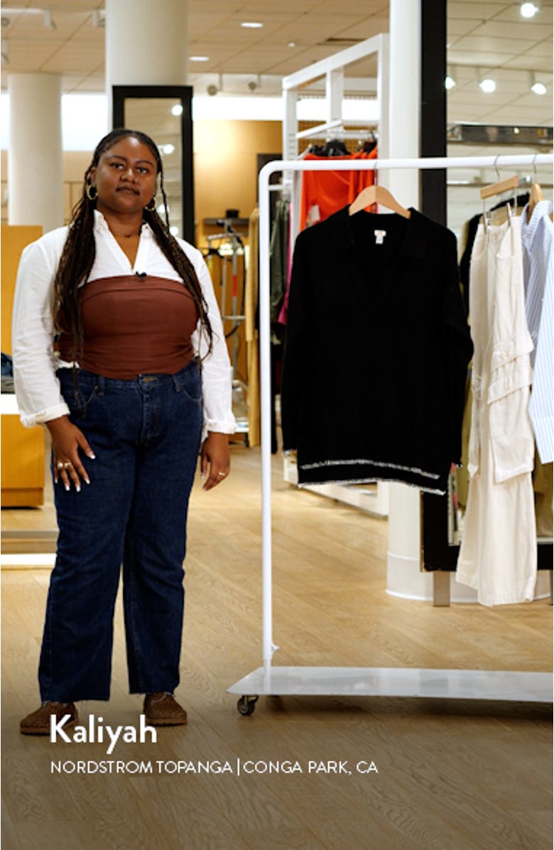 Whipstitch Trim Polo Sweater, sales video thumbnail