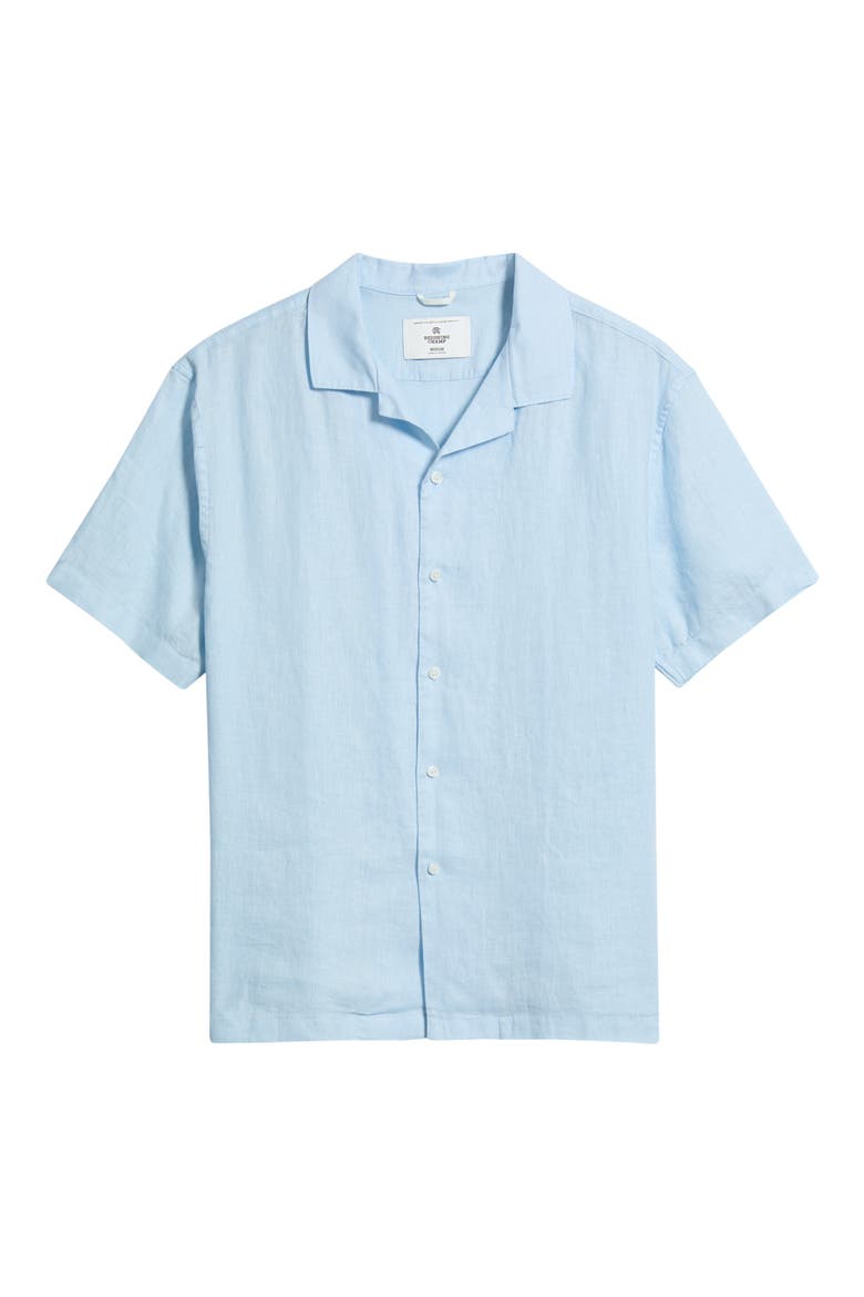Retreat Relaxed Linen Camp Shirt, Alternate, color, LIGHT BLUE