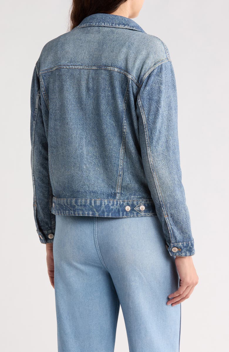 ECRU Relaxed Denim Jacket, Alternate, color, Indigo Wash